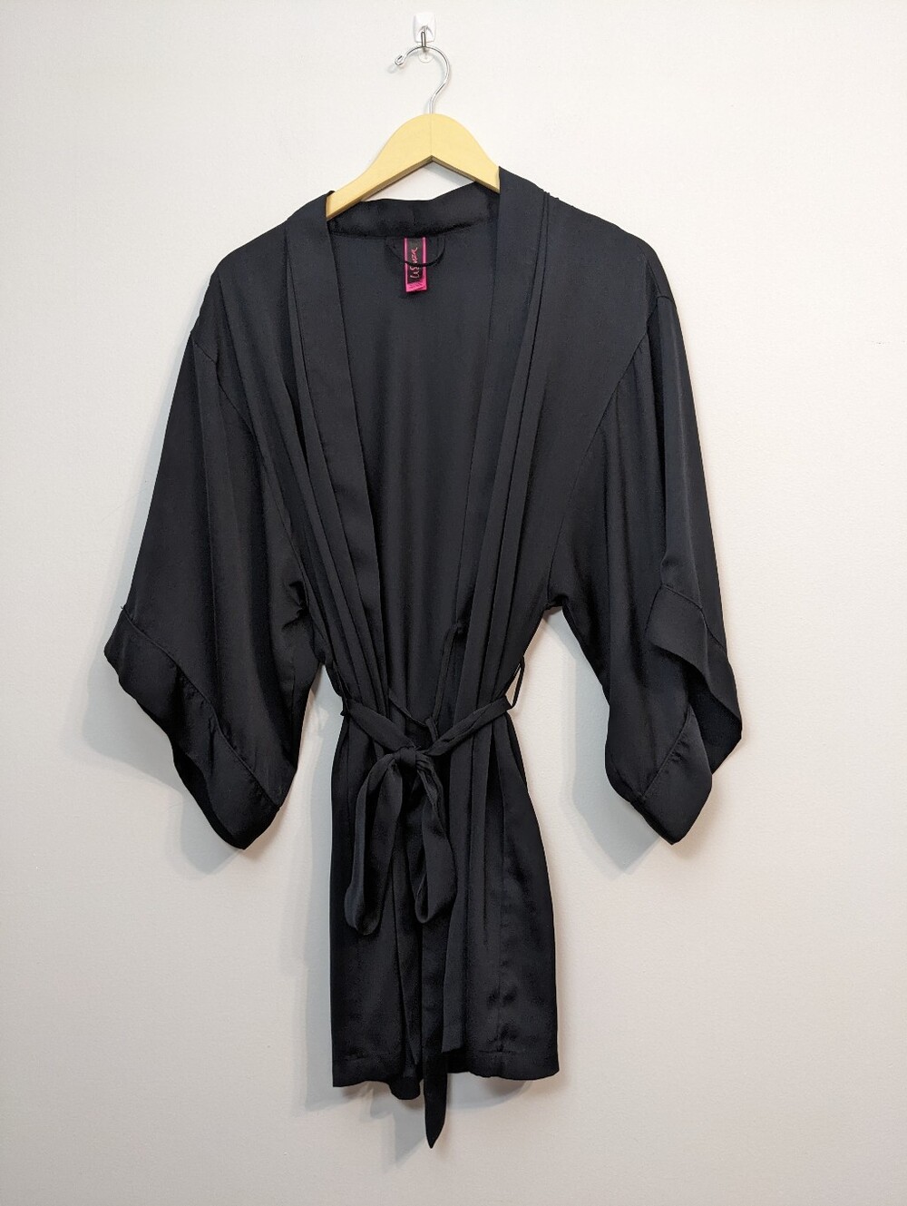 La Senza Satin Tie Waist Robe | Black | S-M